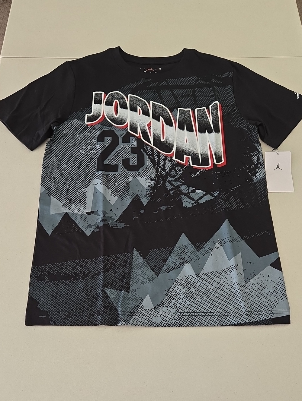 Jordan 23 Graphic Tee in Black and Gray